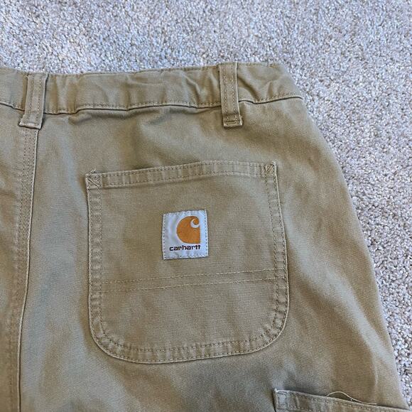 Carhartt Women's Khaki Tan Workpant Cargo Pants Bootcut Size 16 - Picture 10 of 11